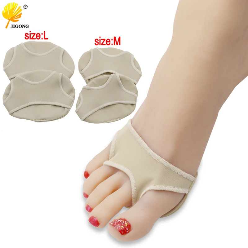 

2pcs Forefoot Pads Fabric Gel Cushions Metatarsal Ball Of Foot Insoles Antislip Protector Relief Feet Pain Half Inserts