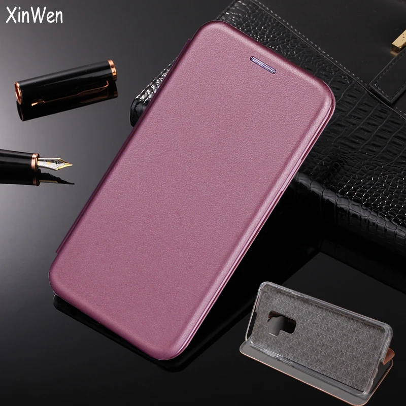 XinWen флип кейс чехол для samsung galaxy A6 6 2018 плюс кожаный на заднюю панель телефона