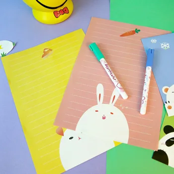 

creative small fresh card communication paper envelope set Cute romantic colorful love letter 3 envelope +6 letter paper