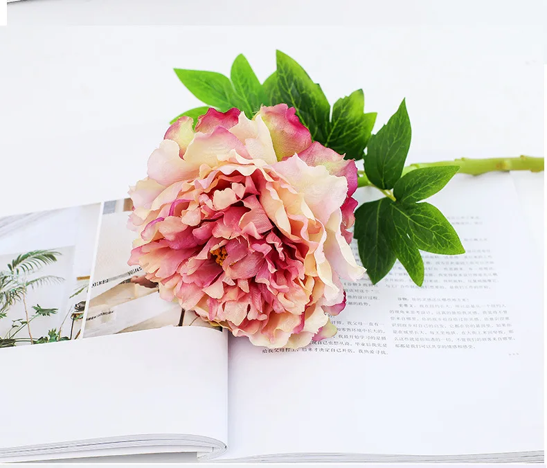 dark pink roses artificial peonies