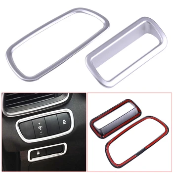 

2pcs/set Chrome Plated Interior Center Console Control Switch Cover Trim Fit for Kia Sorento UM 2016 2017 2018 2019