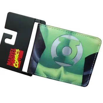 

Anime Hero Green Lantern Wallets carteira Captain America Flash Ironman Leather Dollar Money Holder Casual Leather Short Wallet