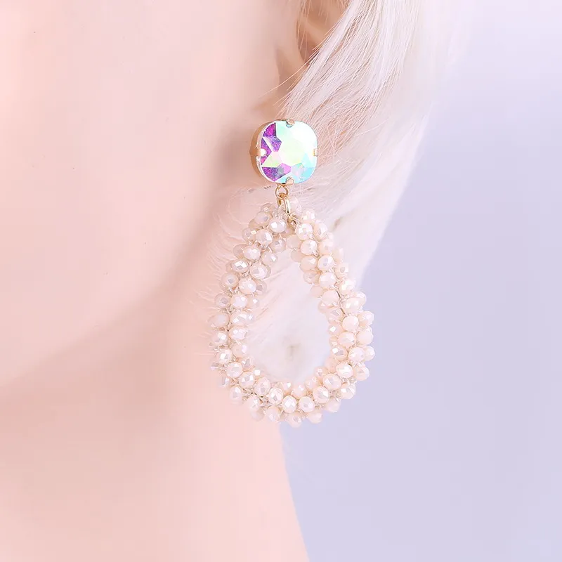 Earrings White AB