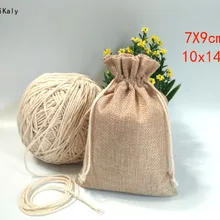 1 шт. рождественские мешковины Hessian подарочные пакеты для