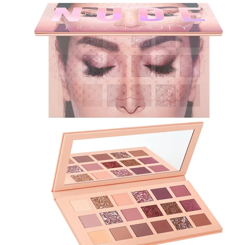 

HUDA beauty THE NEW NUDE PALETTE matte eyeshadow palette Shimmer Palette same color with Hudas Matte Smokey Contour makeup