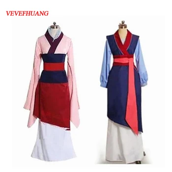 

VEVEFHUANG Hua Mulan Dress Blue Dress Princess Dress Movie Cosplay Costume Custom Made