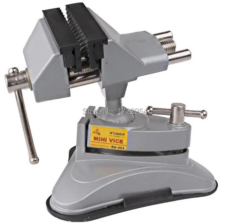 

FREE SHIPPING Small vise aluminum table vise RH-003 Upscale movable table vise can be rotated 360 degrees mini upscale vise
