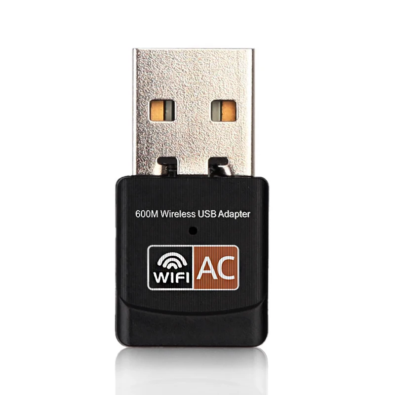 600 Мбит/с USB WiFi адаптер 2 4 ГГц + 5 Антенна ПК мини беспроводной компьютер сетевая