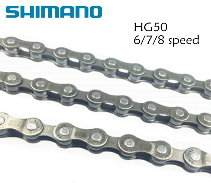 Shimano CN-HG50 6/7/8 скоростная цепь MTB велосипедная цепь 6s 7s 8s HG50 112 звеньев