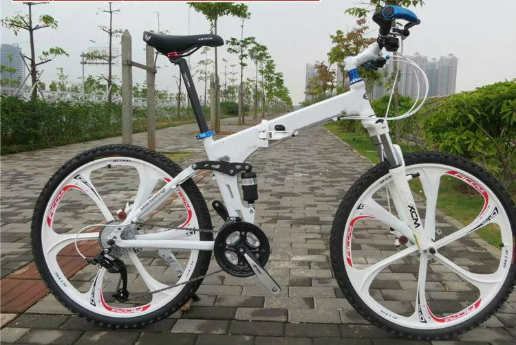 Clearance Kalosse Soft-tail frame  folding mountain bicycle   26*2.125 Tires  Hydraulic brakes  21/24/27/30speed , tyre dirt bike 8