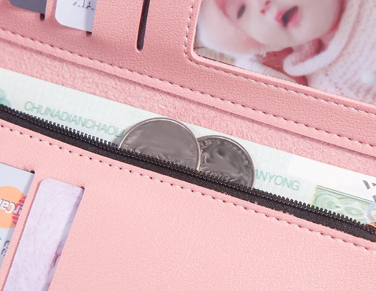 MJ Women’s Wallets Women Fashion Leather Wallet Leisure Clutch Ladies Bag Long Purses Card Holder Wallet Money Bag (5)