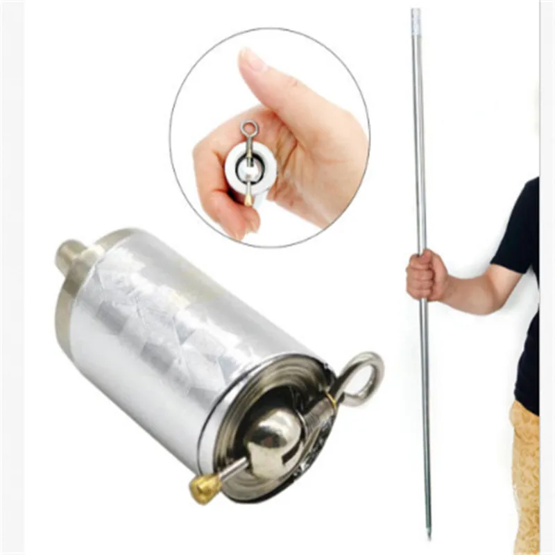 Staff Portable Martial Arts Metal Pocket Outdoor Sport Stainless Steel Silver Magic Pocket Bo Staff- New High Quality - Color: C 110 cm