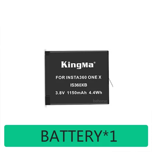 Дополнительно 2 шт 1150 мАч Один X заряжаемый аккумулятор+ микро/тип-c порт двойное зарядное устройство для Insta360 One X аксессуары для камеры - Цвет: 1PCS BATTERY