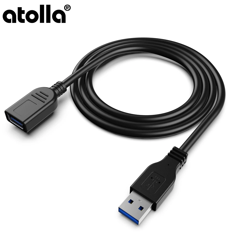 

atolla USB Extension Cable USB to USB 3.0 Data Transfer Cord, Male to Female Data Cable USB Extender Cord for Computer/Hub/PC/TV