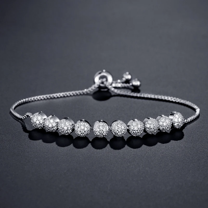 UILZ, модный дизайнерский браслет невесты, круглый кубический циркон и искусственный жемчуг, регулируемый браслет для свадьбы, Рождественский подарок UB2057