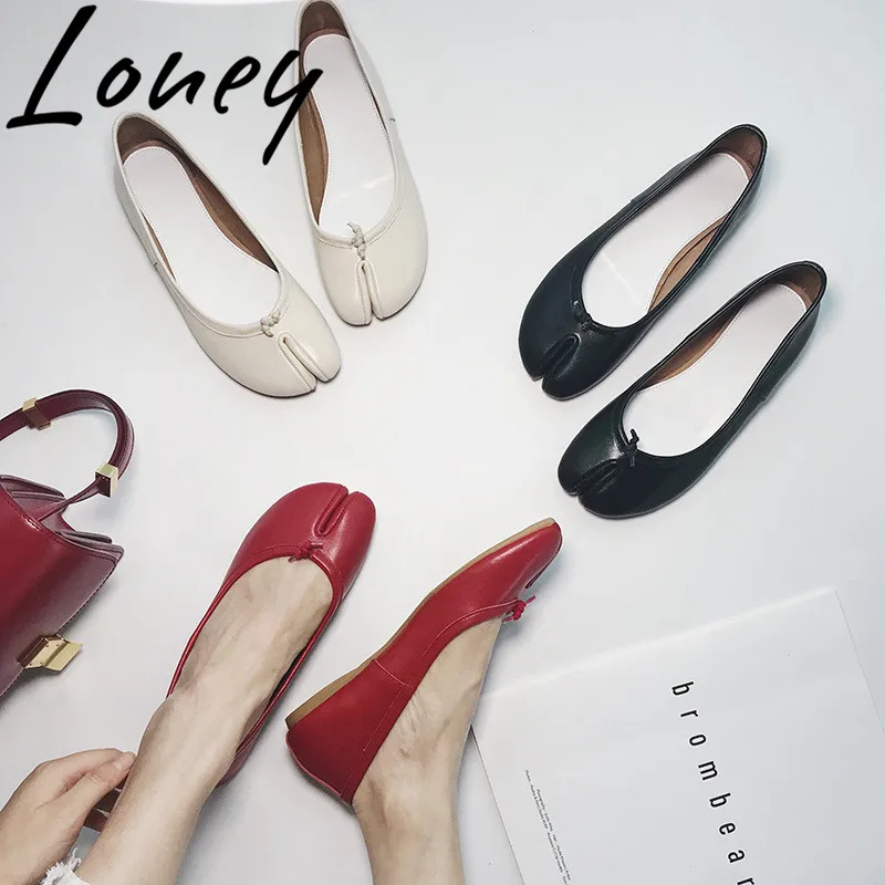 

Loney New Summer Fashion Slip On Comfortable Flats Sandals Genuine Leather Round Toe Elegant Ladies Shoes Women