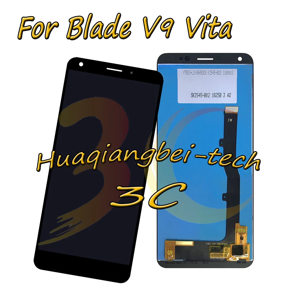 

5.45'' New Black For ZTE Blade V9 Vita Full LCD DIsplay + Touch Screen Digitizer Assembly Replacement 100% Tested