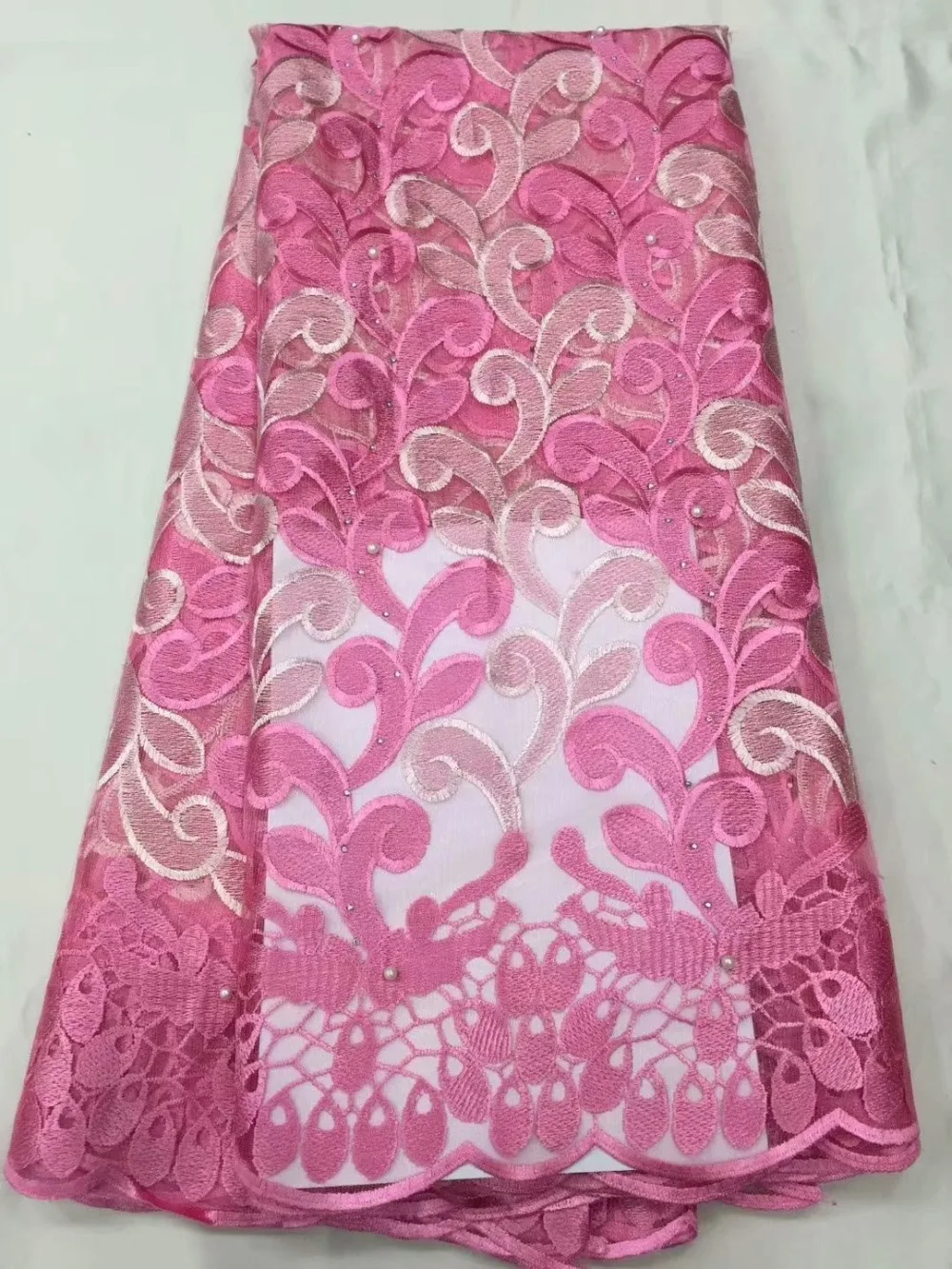 

High Quality Nigerian Tulle Lace Fabrics African French Net Lace Fabric Embroidered Mesh Lace Fabric f12MA233