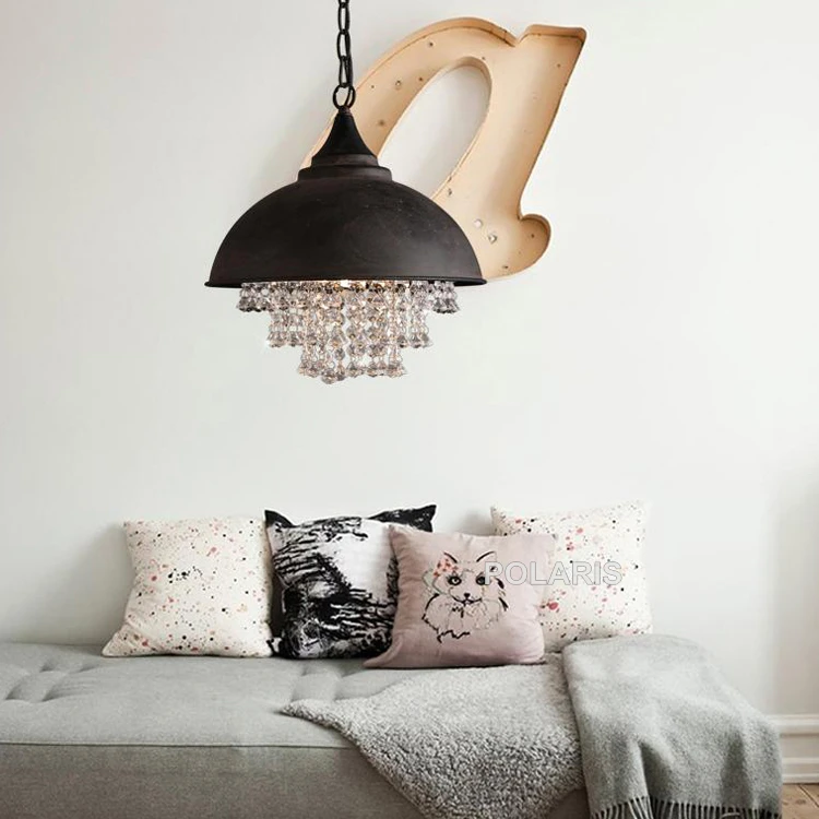 Billige Vintage Lampe Loft Kronleuchter Beleuchtung Moderne Kristall Anhänger Hängen Lichter für Home Hotel Restaurant Dekoration