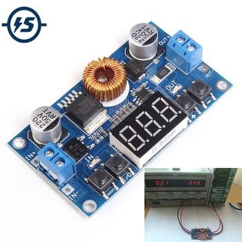 

5A 5-36V To 1.2V-32V Step Down Module DC-DC Adjustable Voltage Buck Converter Board 75W With Voltmeter Digital LED Display