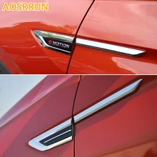 Aosrrun автомобиля Аксессуары Тюнинг автомобилей 4 шт. abs внешняя сторона Fender передней двери крышки Накладка для Volkswagen VW Tiguan 2017 MK2