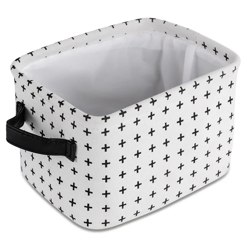 

Desktop Storage Basket Sundries Underwear Toy Storage Box Cosmetic Book Organizer Stationery Laundry Basket Fabric BasketsW0450