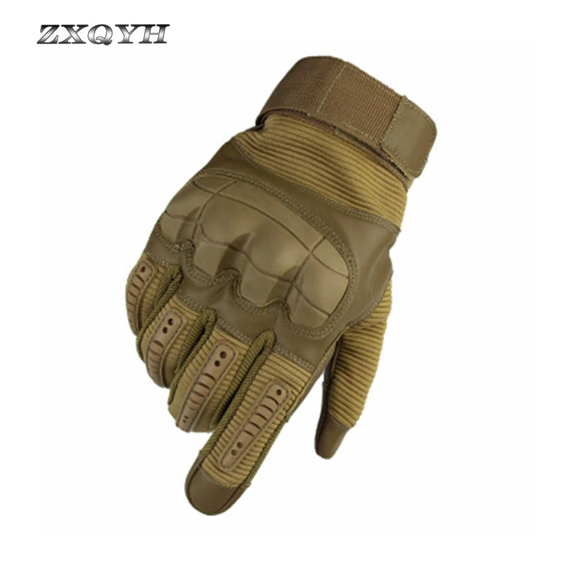 

ZXQYH Outdoor Tactical Gloves Hiking Climbing Full Finger Gloves Outdoor Sport Mittens Military Army Handwear Combat Men Gloves