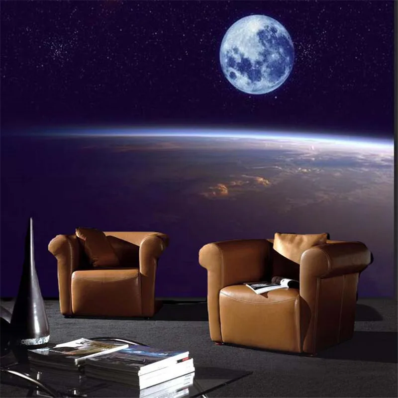 Beibehang фото обои 3D стереоскопический гостиной диван спальня ТВ фон обои Вселенная Звезды небо ночь земля Фреска