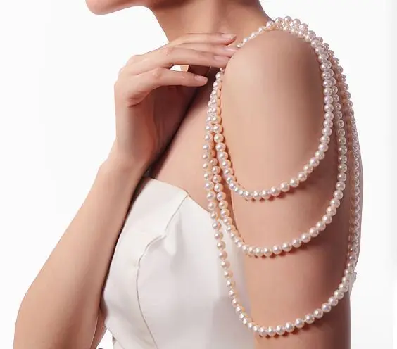 

80%OFF 8-9mm 32/36/40/44inch AAA Akoya White Natur Pearl Necklace Handmade