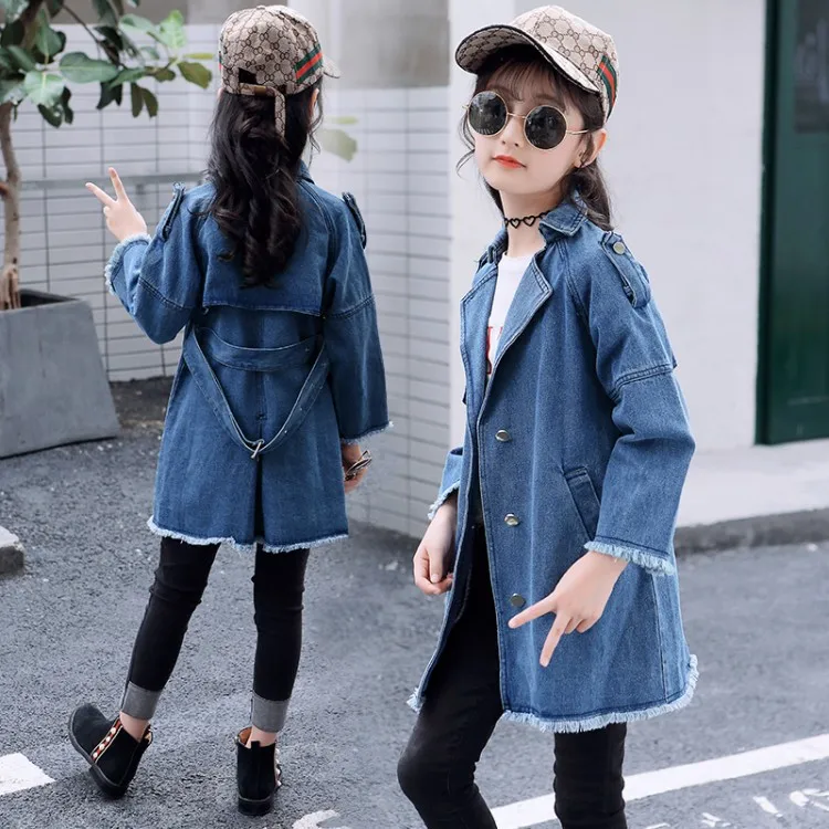 

New 2019 Arrivals Baby Girls Clothing Toddler Denim Jacket Casual Jean Lucky Fashion Child Jacket Coat Spring Kids Clothes Tops