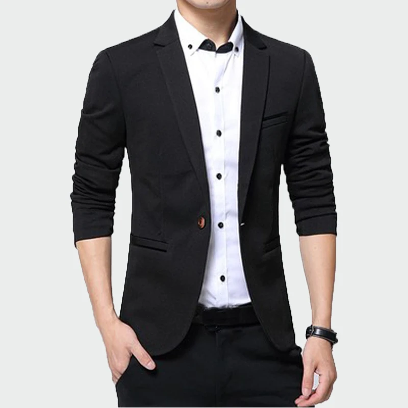 New Men'S Blazer Solid Color Suit Spring Autumn High Quality Casual Coats Slim Fit Male Fashion Cool Jackets M~5Xl Ml214 New Men'S Blazer Solid Color Suit Spring Autumn High Quality Casual Coats Slim Fit Male Fashion Cool Jackets M~5Xl Ml214