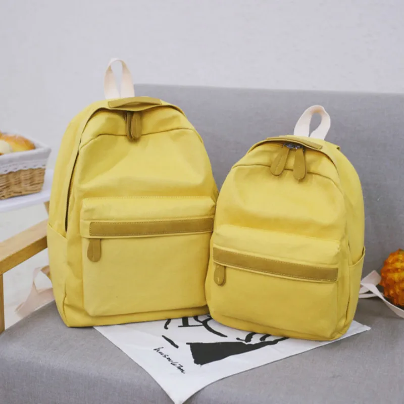 

Women's Bags Women Backpacks Women 2019 Women's Fashion Solid Color Canvas Backpack For Girls Schoolbag For Teenagers Girls