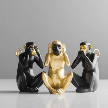 

Resin Monkey Figurines Modern Decoration Lucky Resin Craft Polyresin Home Decoration Monkey Family