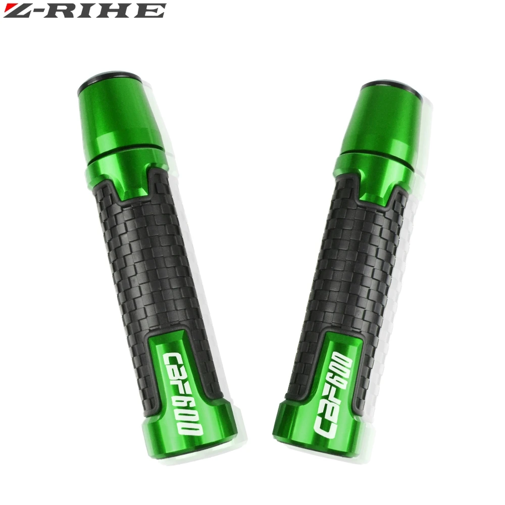 22 мм 7/8 ''CNC алюминиевый резиновый мотоцикл противоскользящая ручка ручки ручка для Honda CBF600/SA CBF 600 2010 2011 2012 2013 - Цвет: green