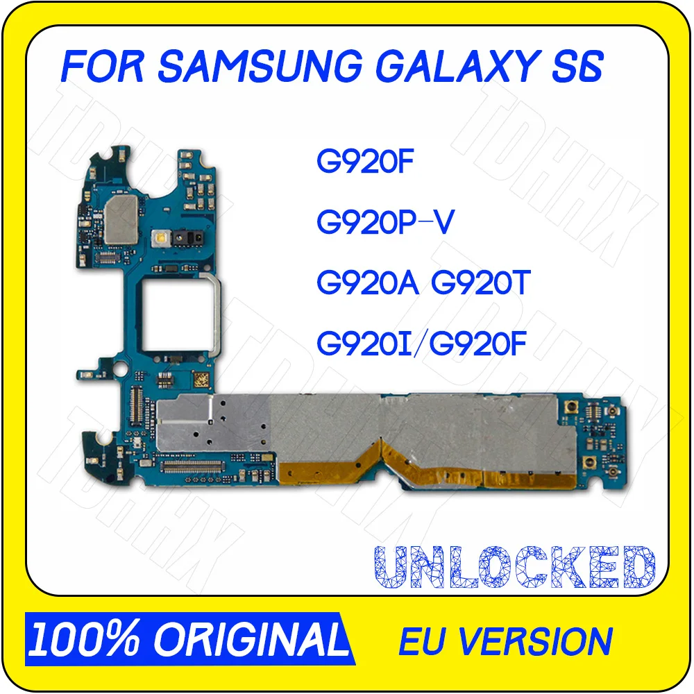 Оригинальная основная материнская плата G920F 32 ГБ Замена для Samsung Galaxy S6 G920P-V G920A G920T
