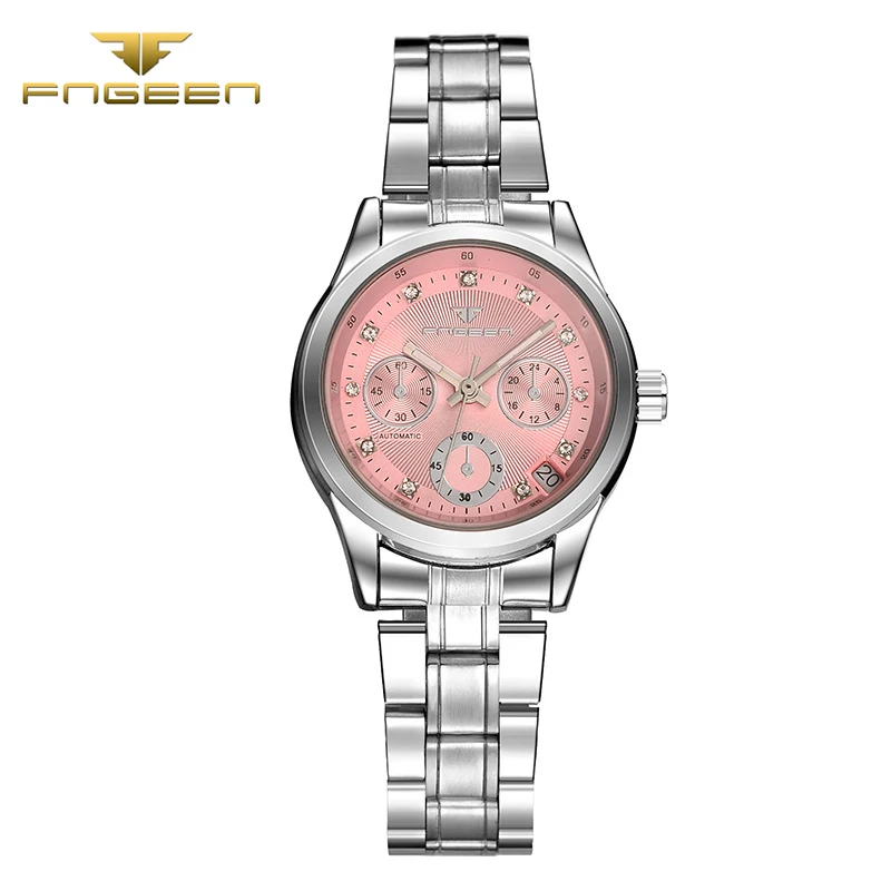 

3 Fashion colors  Brand relogio Luxury Women's Casual watches waterproof watch women fashion Dress Rhinestone mechanical watch