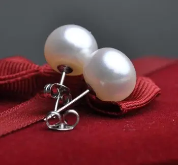 

11-12MM SUPER BIGGEST Fashion Freshwater Pearl Stud Earrings Jewelry GORGEOUS PRINCESS Jewellery 12 pairs/lot