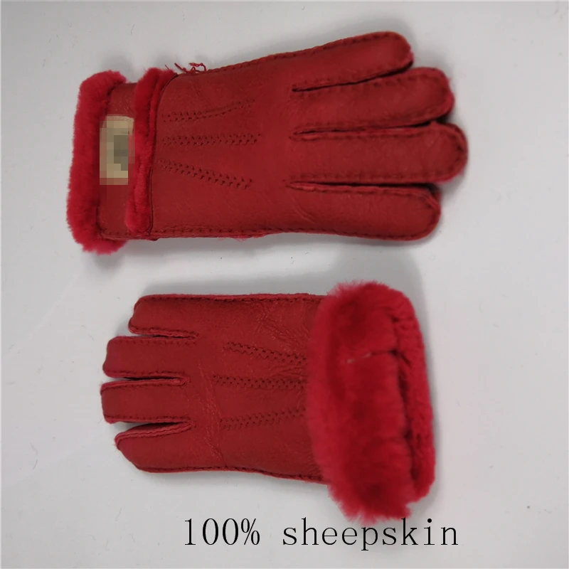 Модные брендовые женские перчатки кожаные варежки из натуральной шерсти осенне-зимние уличные ветровое стекло для мотоцикла перчатки
