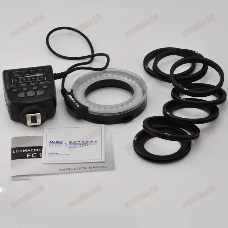 Free Shipping FC100 LED Macro Ring Flash for Canon DSLR Cameras EOS 650D 600D 60D 7D 5D 70D 550D 1000D 1100D T4i T3i T3