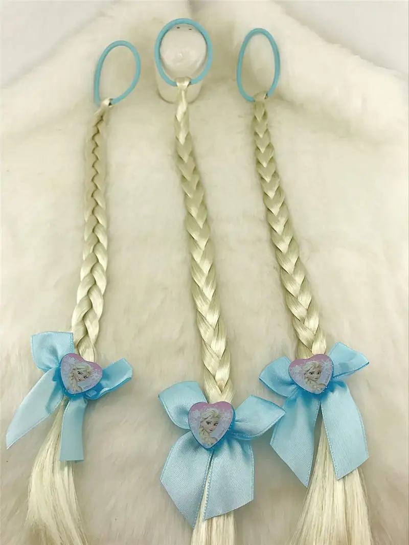 

2 pcs/lot Disney 2019 New Children's Doll Accessories Frozen Children's Wigs Scorpions Princess Eliza Wig girls plush toys