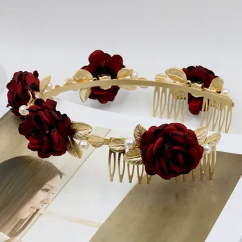 

Baroque Super fairy headband after exaggerating-absolutely beautiful metal Flower Butterfly hair comb bridal tiara 720