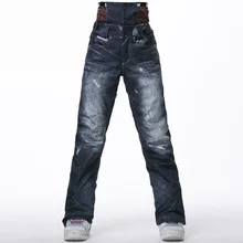 Женские лыжные ветрозащитные водонепроницаемые брюки супер теплая верхняя спортивная одежда для пеших прогулок кемпинга катания на лыжах Сноуборд женские брюки