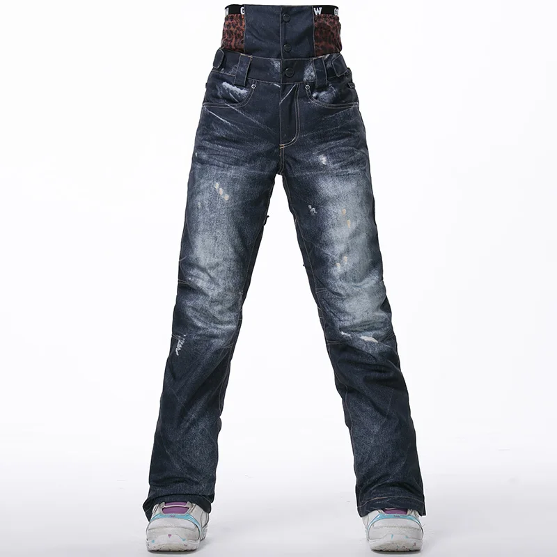 

2017 Women Ski Pants Windproof Waterproof Super Warm Outdoor Sport Wear Hiking Camping Riding Skiing Snowboard Female Trouser