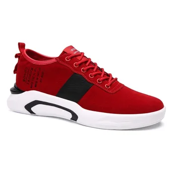 

Men Red Sneakers Korean Casual Harajuku Wild Increase Single Shoes Fashion Student Tourism Shoes