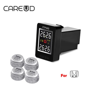 

CAREUD TPMS U912 for Honda Car Tire Pressure Monitor Wireless Embedded Monitor LCD Screen Battery Changed Car Electronics Alarm