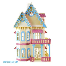 Деревянный кукольный домик, мебель, игрушка DIY, сборный Кукольный дом, Миниатюрный Кукольный дом для девочек, подарки для детей, 3D пазлы, игрушки