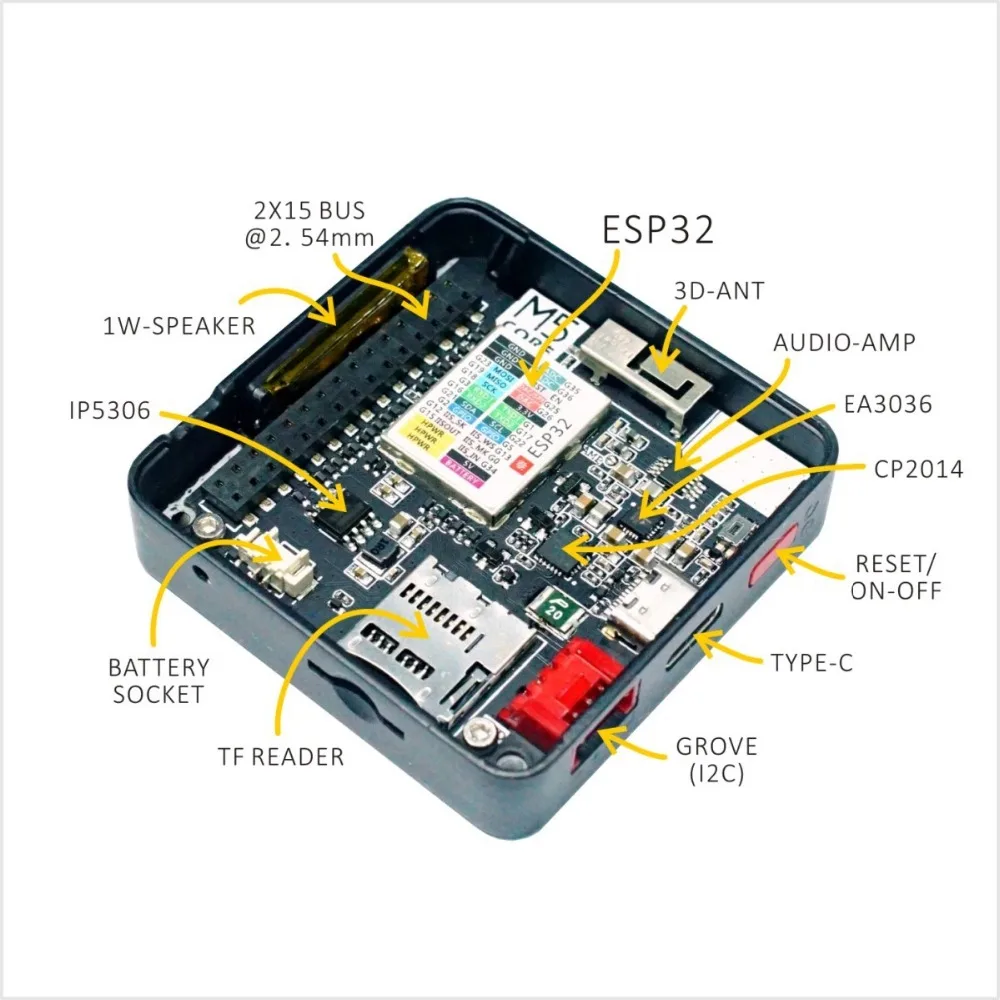 M5Stack расширяемый микро управления модуль Wi-Fi, Bluetooth ESP32 development kit построен в 2 дюймов ЖК-дисплей ESP-32 ЖК-дисплей ESP8266 для arduino