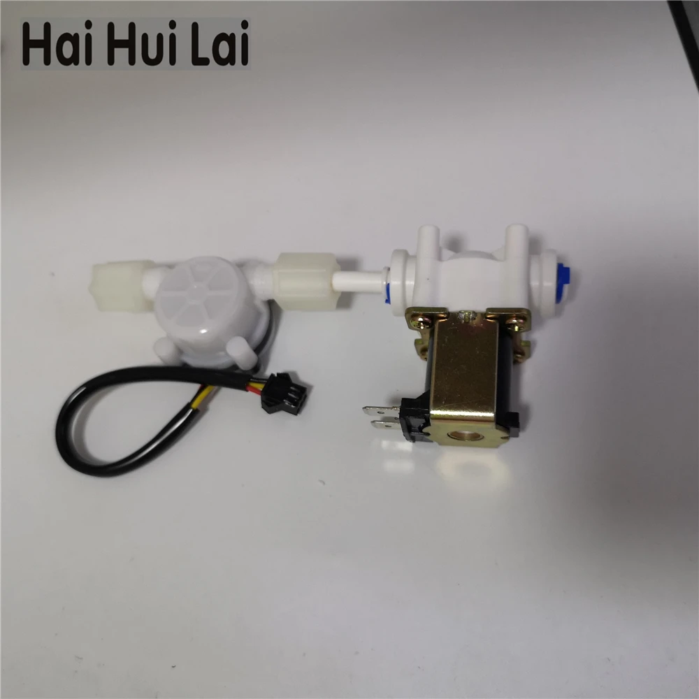 1/4 датчик расхода+ ZJ-lcd-M регулятор расходомера+ клапан солениода+ зарядное устройство ЖК-дисплей для измерения жидкости воды
