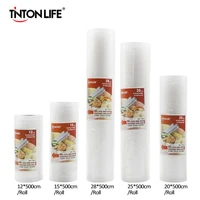 TINTON LIFE вакуумные пакеты для хранения ващей и продуктов пакеты съедобной степени 5 рулонов (12*500см + 15*500см + 20*500см + 25*500см + 28 см*500см) - изображение