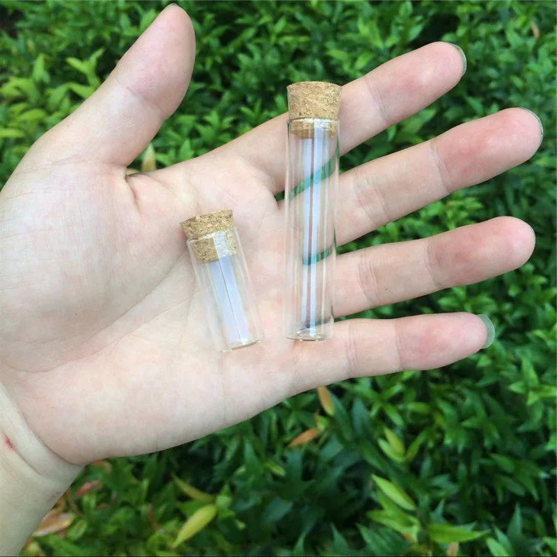 Mini Glass Jars with Corks 3ml 6ml  wide-mouth Bottles Jar Storage Bottles for Sand Liquid Food Bottles1